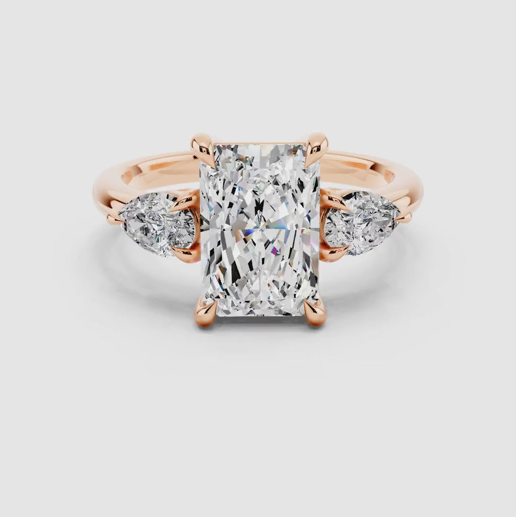 Veyra Elongated Radiant Trinity Ring