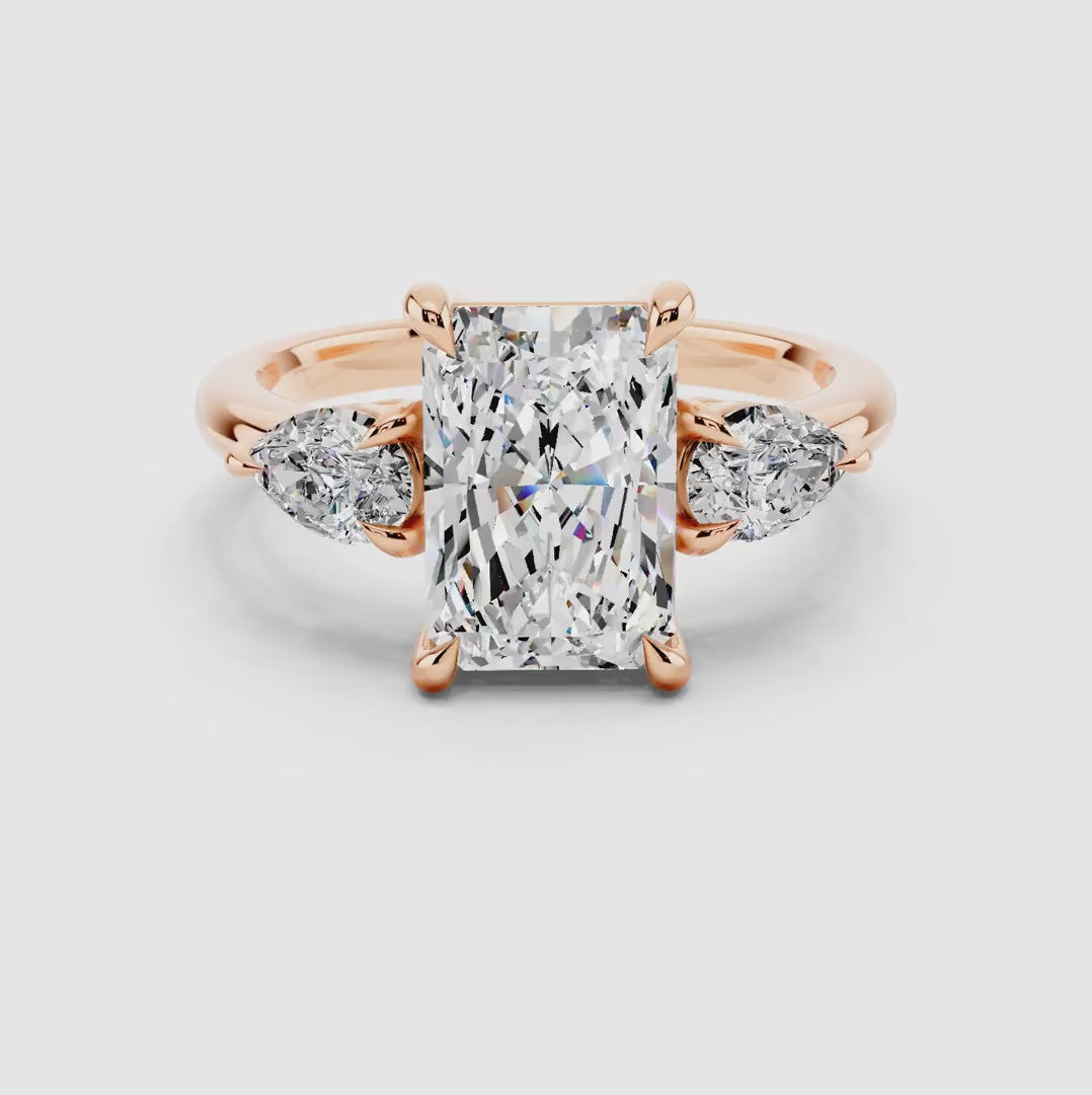 Veyra Elongated Radiant Trinity Ring