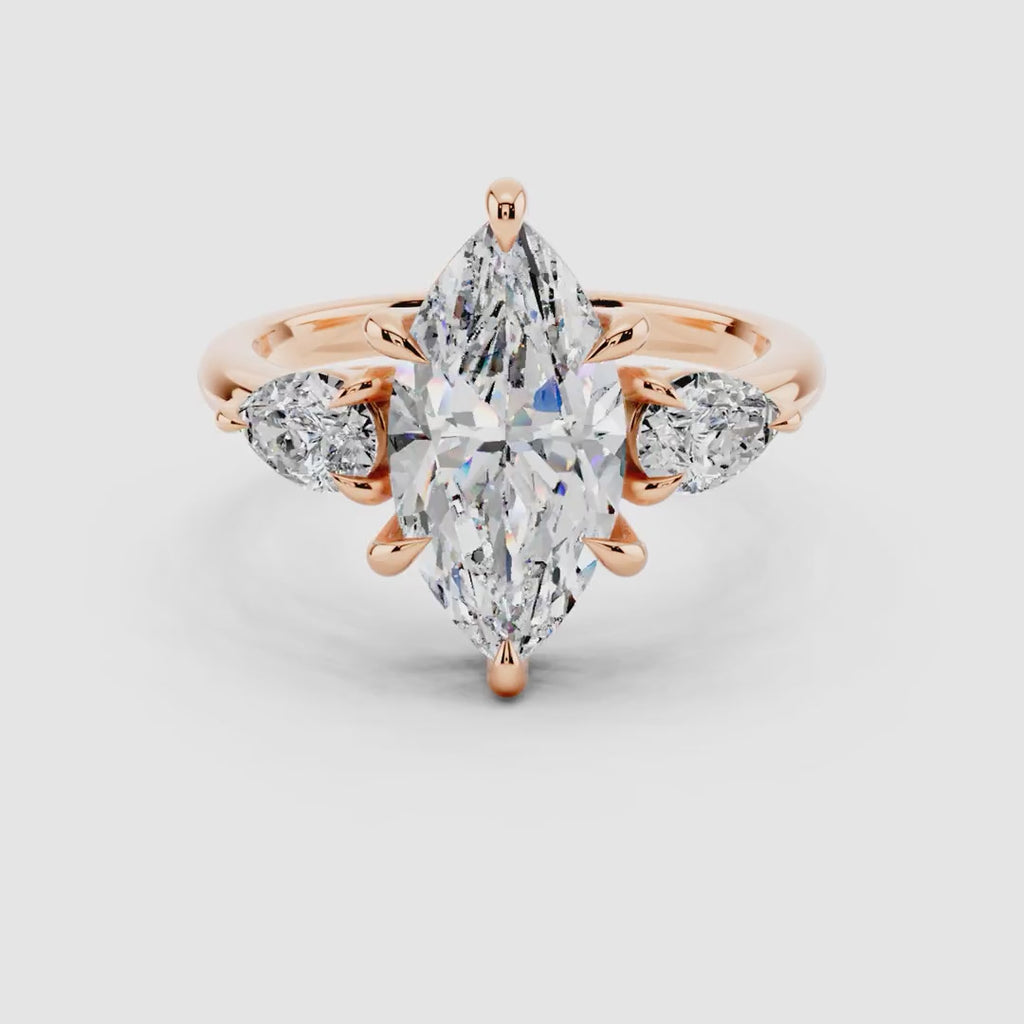 Solea Marquise Trinity Ring