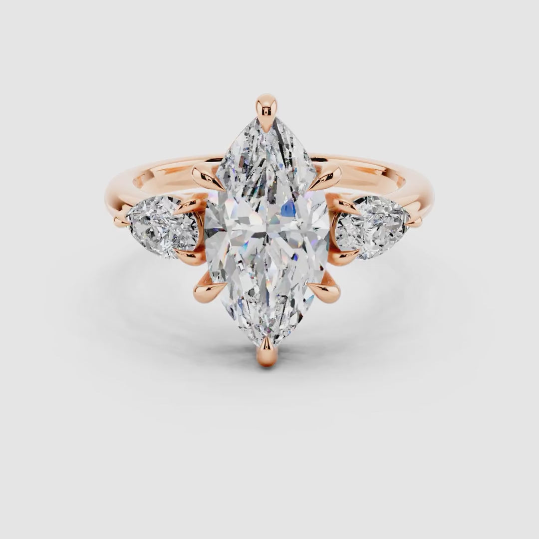Solea Marquise Trinity Ring